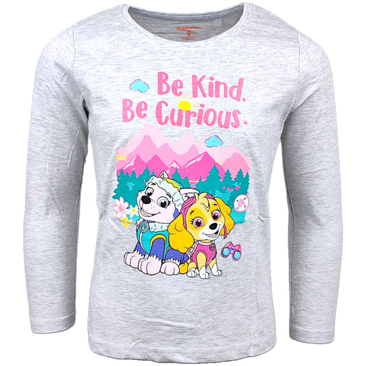 Paw Patrol Langarmshirt mit Glitzer Skye & Everest für Mädchen Gr. 98 - 128 cm