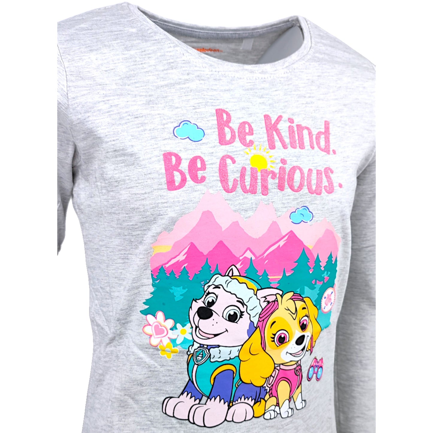Paw Patrol Langarmshirt mit Glitzer Skye & Everest für Mädchen Gr. 98 - 128 cm