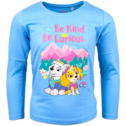 Paw Patrol Langarmshirt mit Glitzer Skye & Everest für Mädchen Gr. 98 - 128 cm