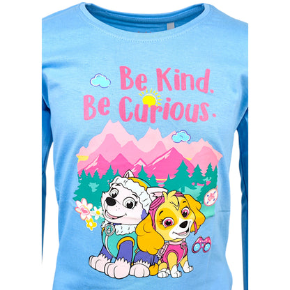 Paw Patrol Langarmshirt mit Glitzer Skye & Everest für Mädchen Gr. 98 - 128 cm