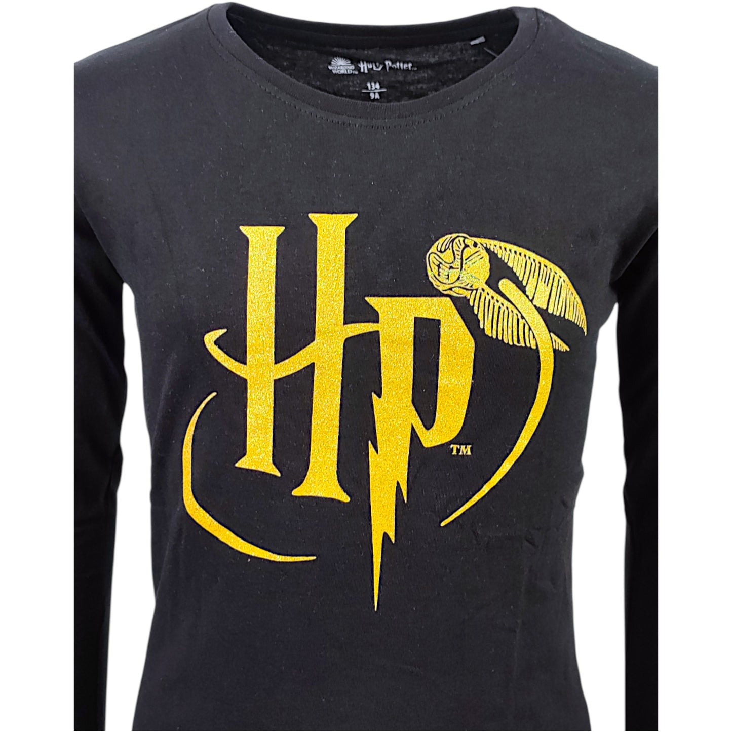 Harry Potter Langarmshirt mit Glitzer für Mädchen Gr. 134 - 164 cm