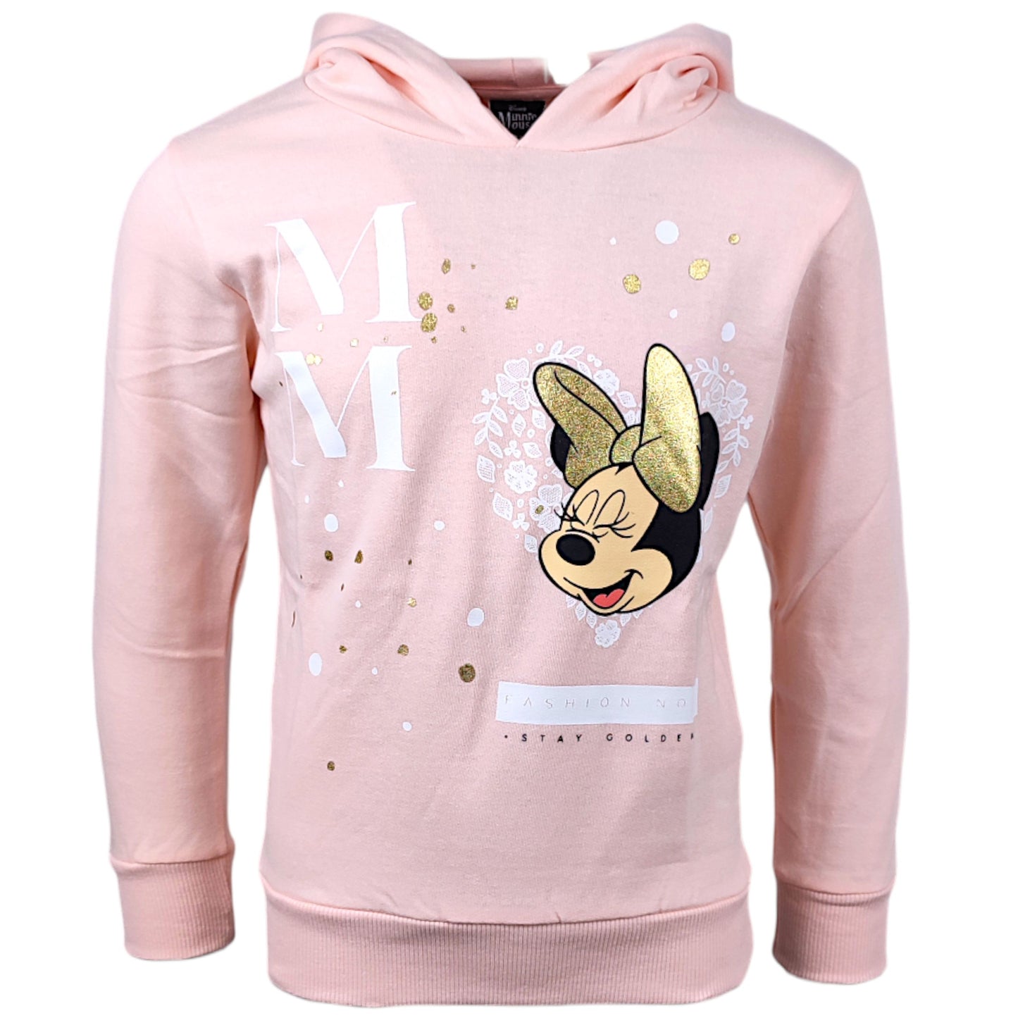 Minnie Mouse Kapuzenpullover mit Glitzer für Mädchen Gr. 104 - 152 cm