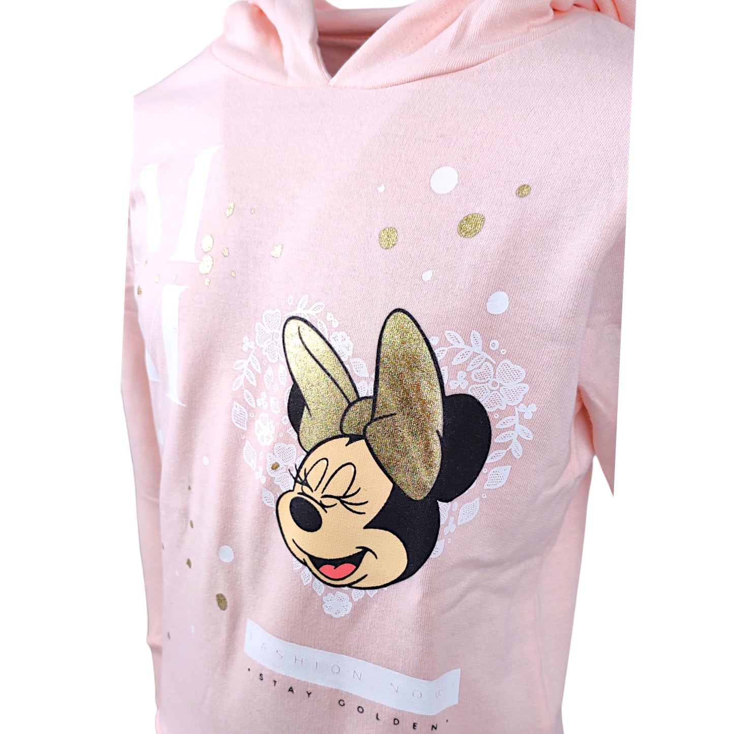 Minnie Mouse Kapuzenpullover mit Glitzer für Mädchen Gr. 104 - 152 cm