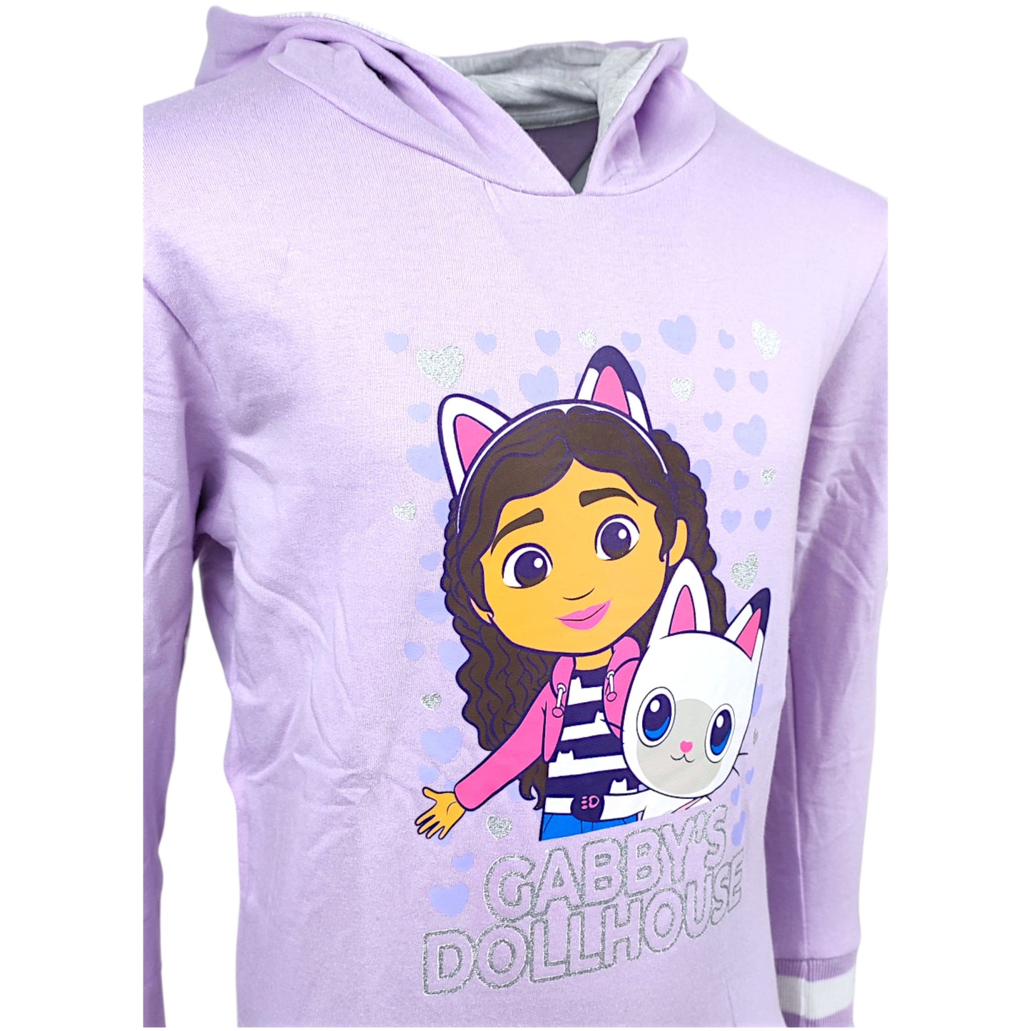 Gabby´s Dollhouse Kapuzenpullover mit Glitzer für Mädchen Gr. 104 - 134 cm