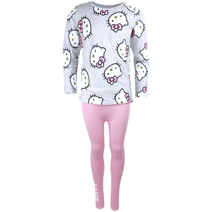 Hello Kitty Schlafanzug für Mädchen Gr. 104 - 134 cm