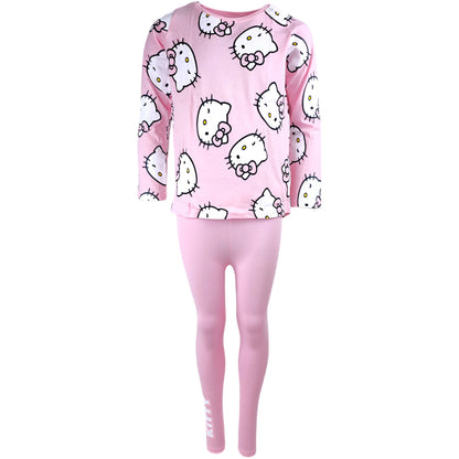 Hello Kitty Schlafanzug für Mädchen Gr. 104 - 134 cm