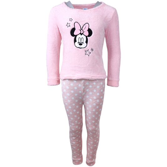 Minnie Mouse Schlafanzug Fleece für Mädchen Gr. 92 - 128 cm