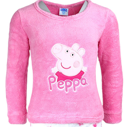Peppa Pig Schlafanzug Fleece für Mädchen Gr. 92 - 128 cm