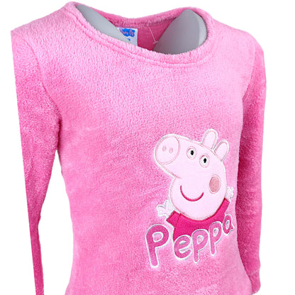 Peppa Pig Schlafanzug Fleece für Mädchen Gr. 92 - 128 cm