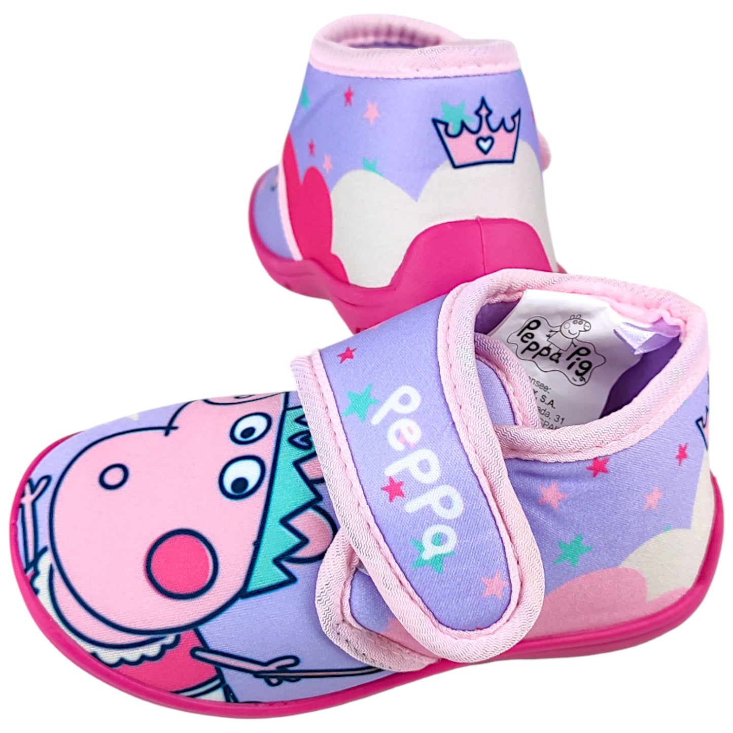 Peppa Pig Hausschuhe mit Klettverschluss Gr. 22-27