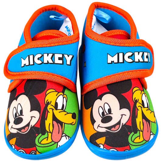 Mickey Mouse Hausschuhe mit Klettverschluss Gr. 22-27