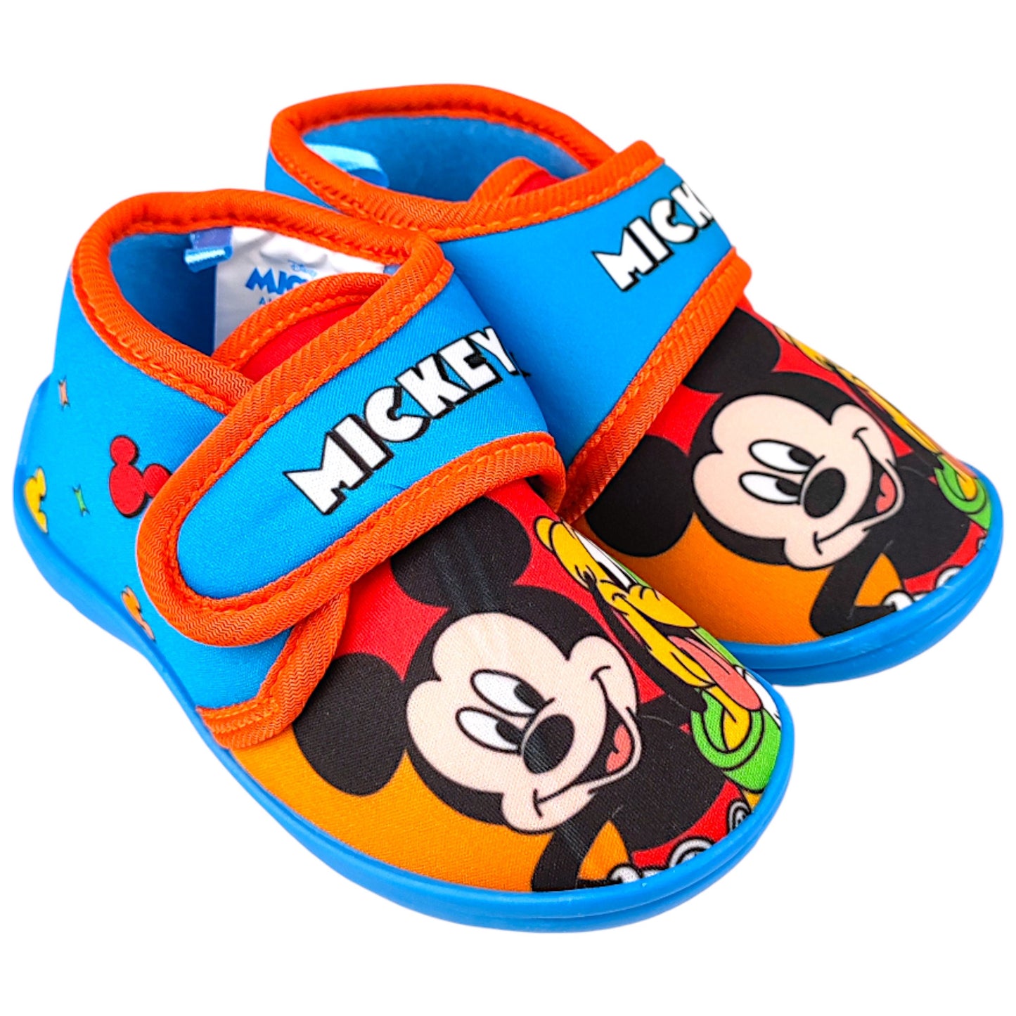 Mickey Mouse Hausschuhe mit Klettverschluss Gr. 22-27