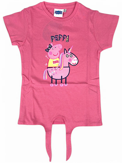 T-Shirt Peppa Pig mit Knoten Gr. 92 - 116 cm