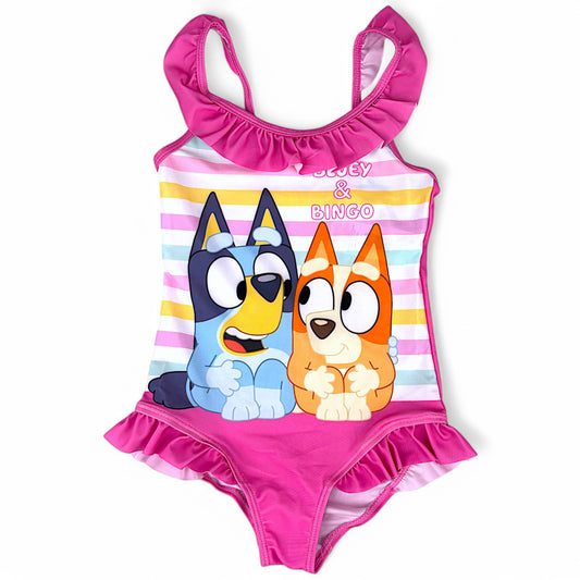 Bluey & Bingo Badeanzug mit Rüschen Gr. 92 -122 cm
