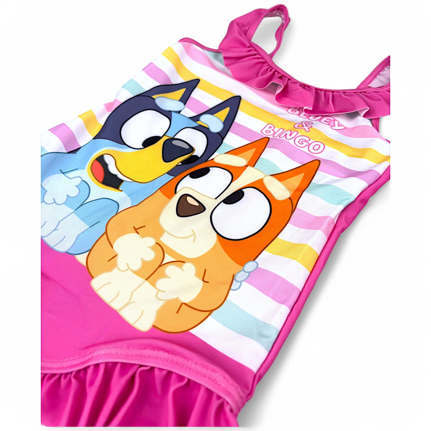 Bluey & Bingo Badeanzug mit Rüschen Gr. 92 -122 cm
