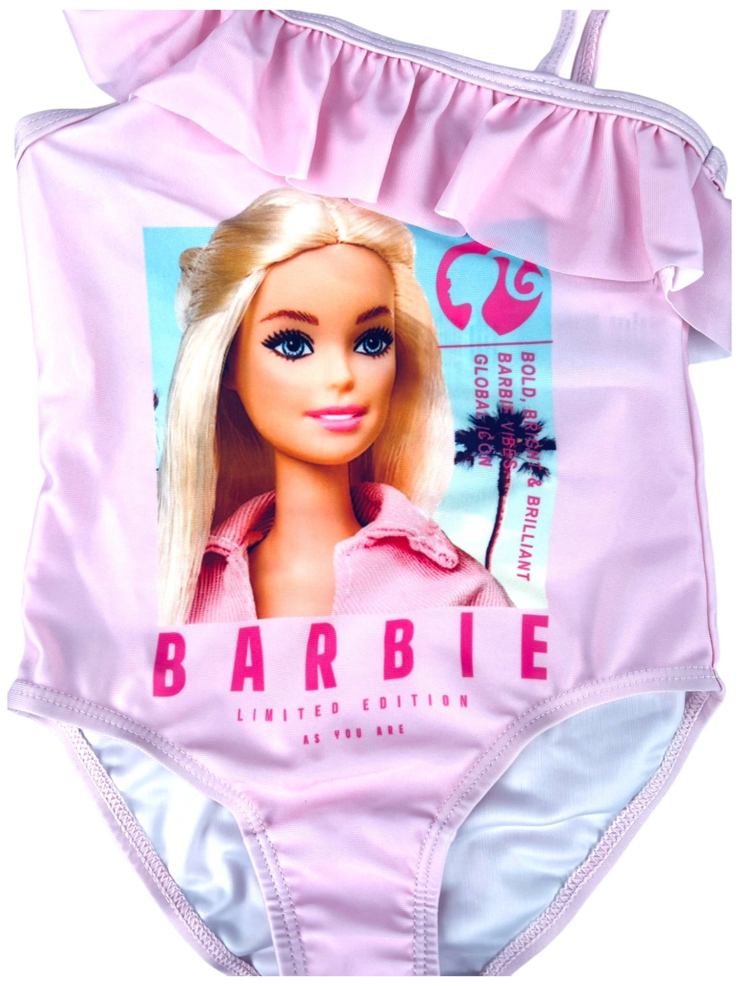 Barbie Badeanzug mit Rüschen Gr. 98 -128 cm