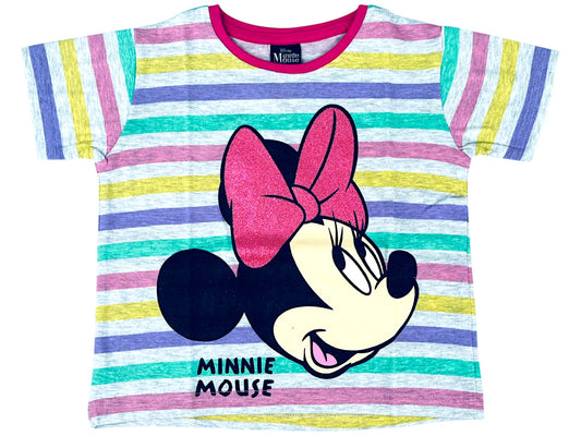 Disney Minnie Mouse T-Shirt für Mädchen mit Glitzer Details Gr. 104 - 134 cm