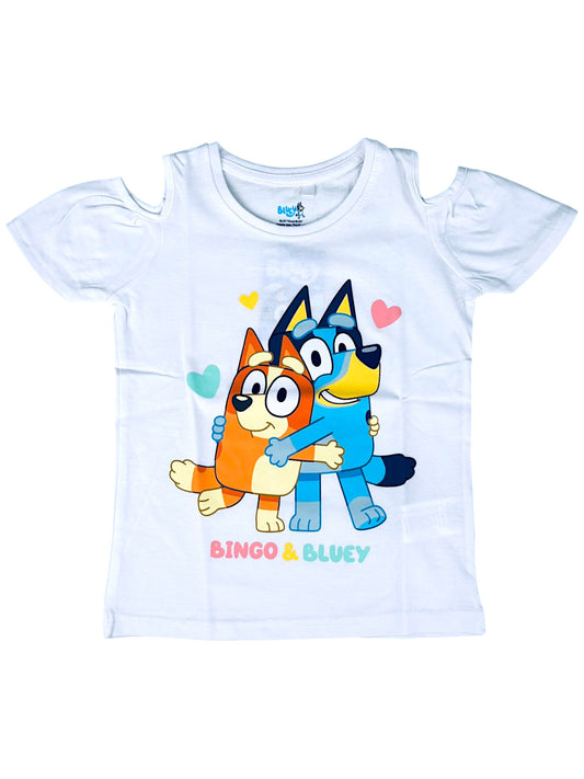 Bluey & Bingo T-Shirt mit Cut-Out für Mädchen  Gr. 92 - 116 cm