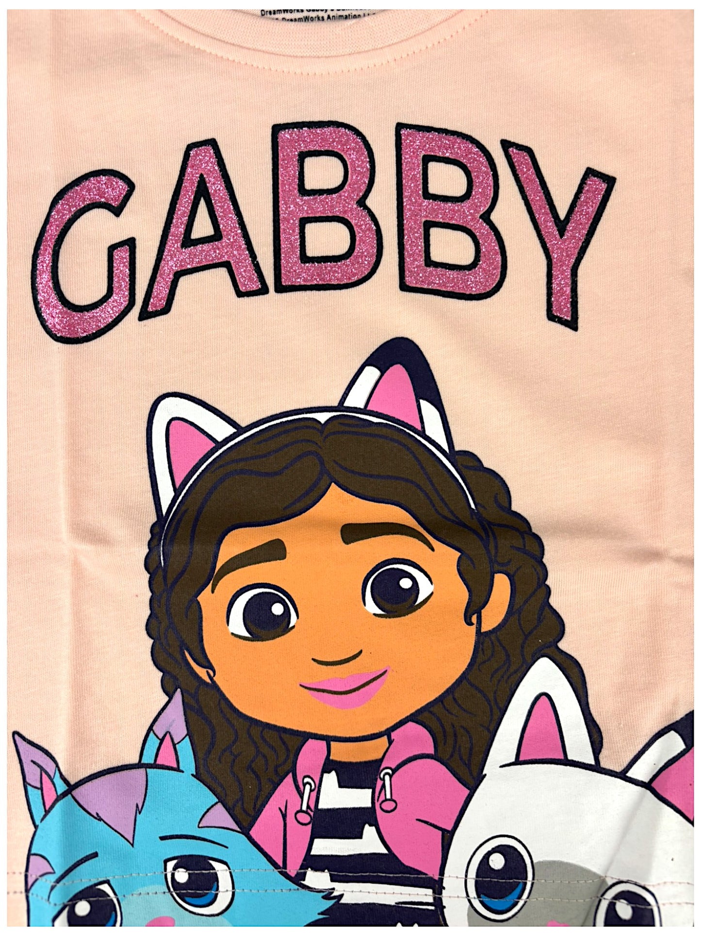 Gabby´s Dollhouse Crop Top für Mädchen mit Glitzer Gr. 104 - 134 cm