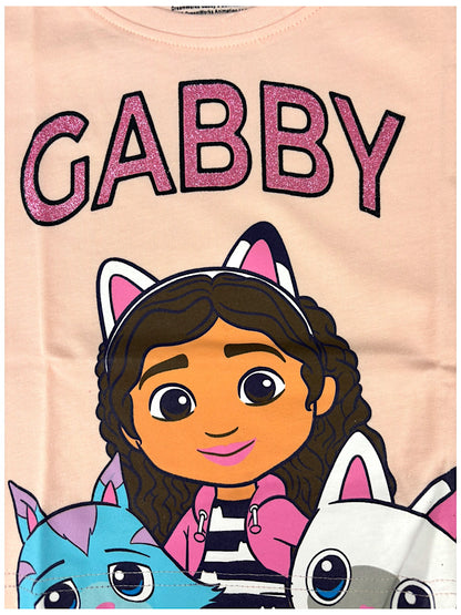 Gabby´s Dollhouse Crop Top für Mädchen mit Glitzer Gr. 104 - 134 cm