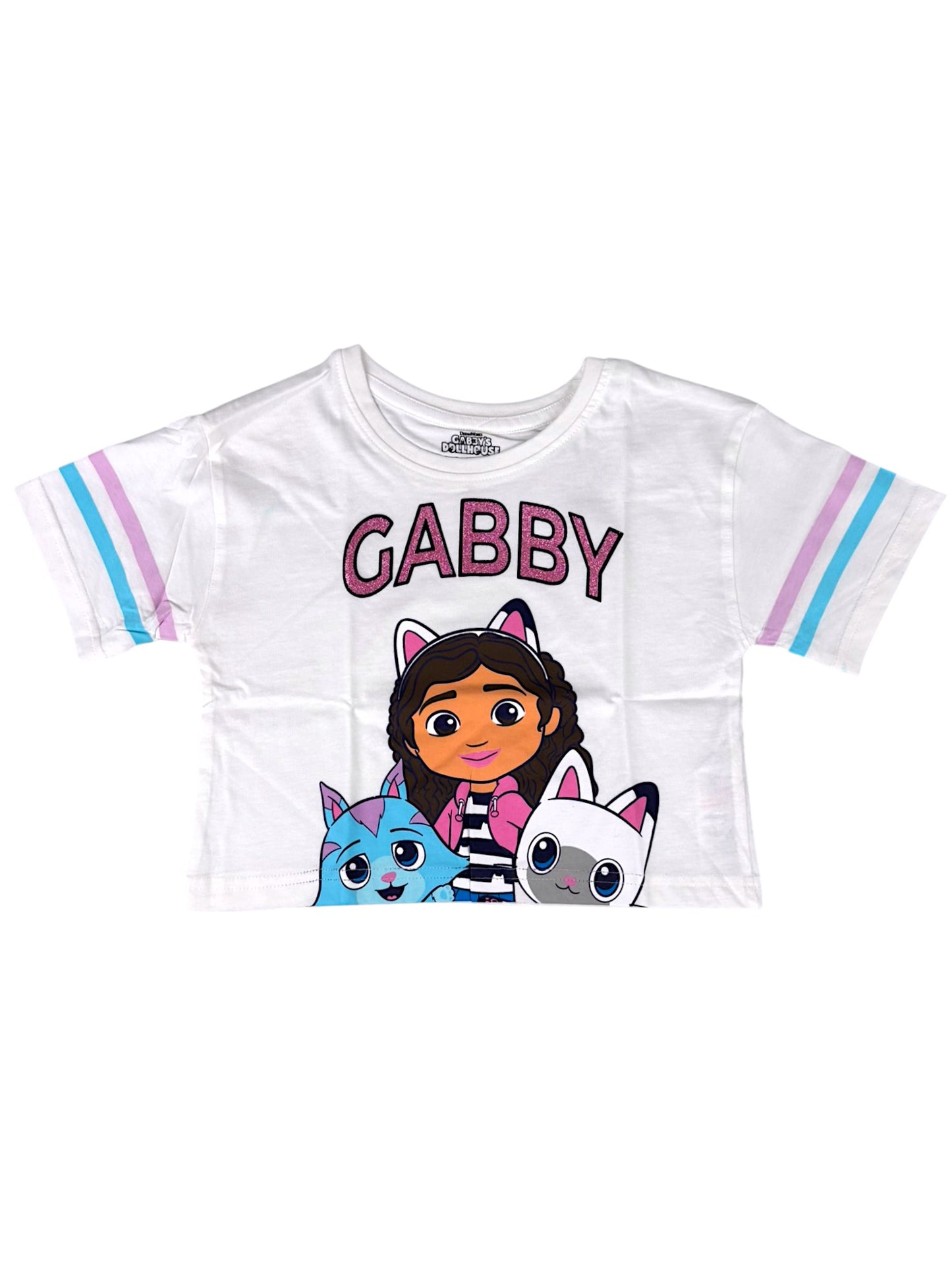Gabby´s Dollhouse Crop Top für Mädchen mit Glitzer Gr. 104 - 134 cm