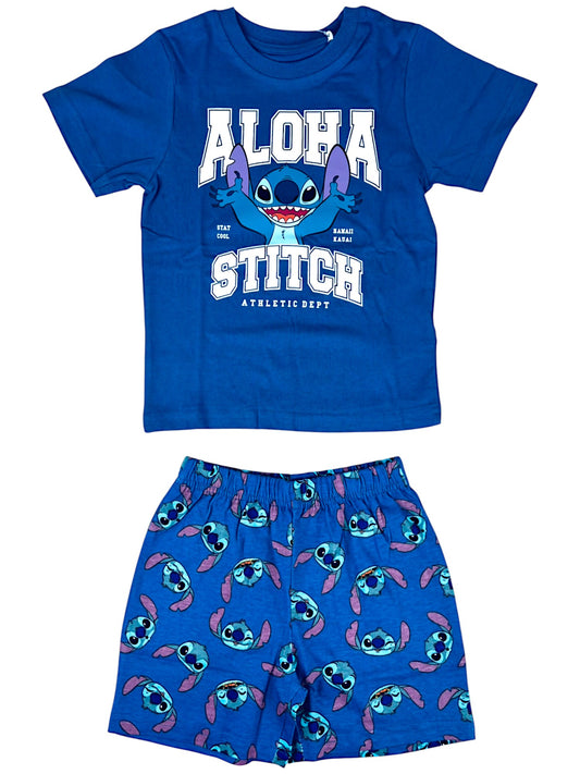 Disney Stitch Schlafanzug kurz  - Shorty für Jungen Gr. 98 - 128 cm