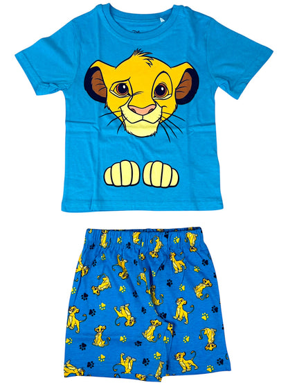 König der Löwen Schlafanzug kurz Simba  - Shorty für Jungen Gr. 98 - 128 cm