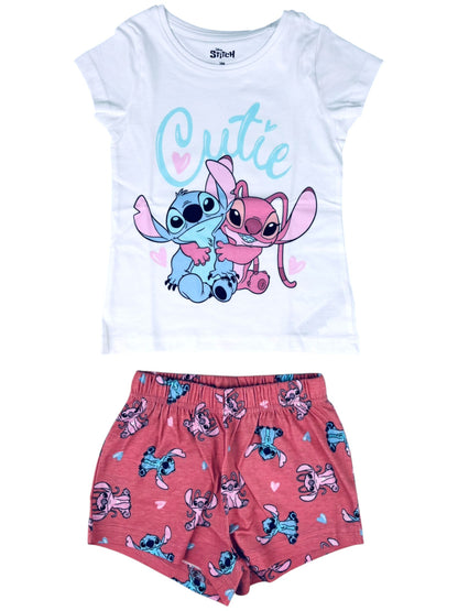 Disney Stitch Schlafanzug kurz  - Shorty für Mädchen Gr. 104 - 152 cm