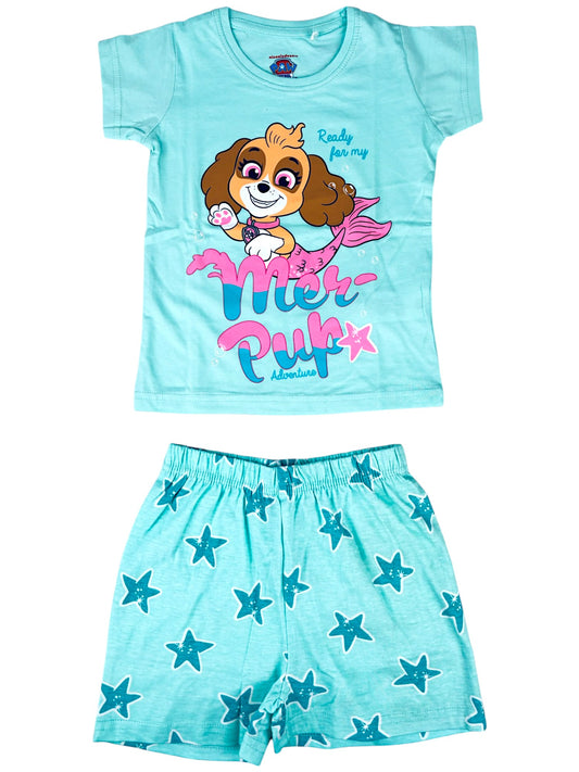 Paw Patrol Schlafanzug kurz Skye  - Shorty für Mädchen Gr. 92 - 128 cm