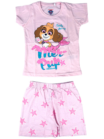 Paw Patrol Schlafanzug kurz Skye  - Shorty für Mädchen Gr. 92 - 128 cm