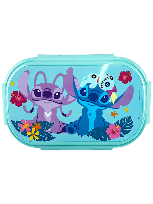 Disney Lilo & Stitch Brotdose mit 2 Fach Unterteilung & Göffel-Messer
