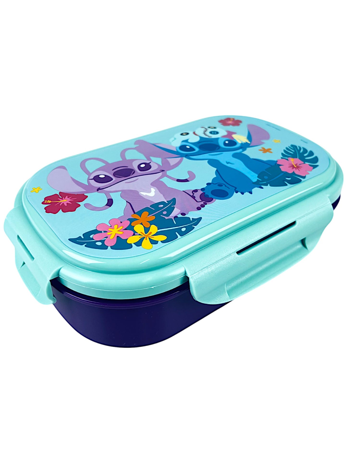 Disney Lilo & Stitch Brotdose mit 2 Fach Unterteilung & Göffel-Messer