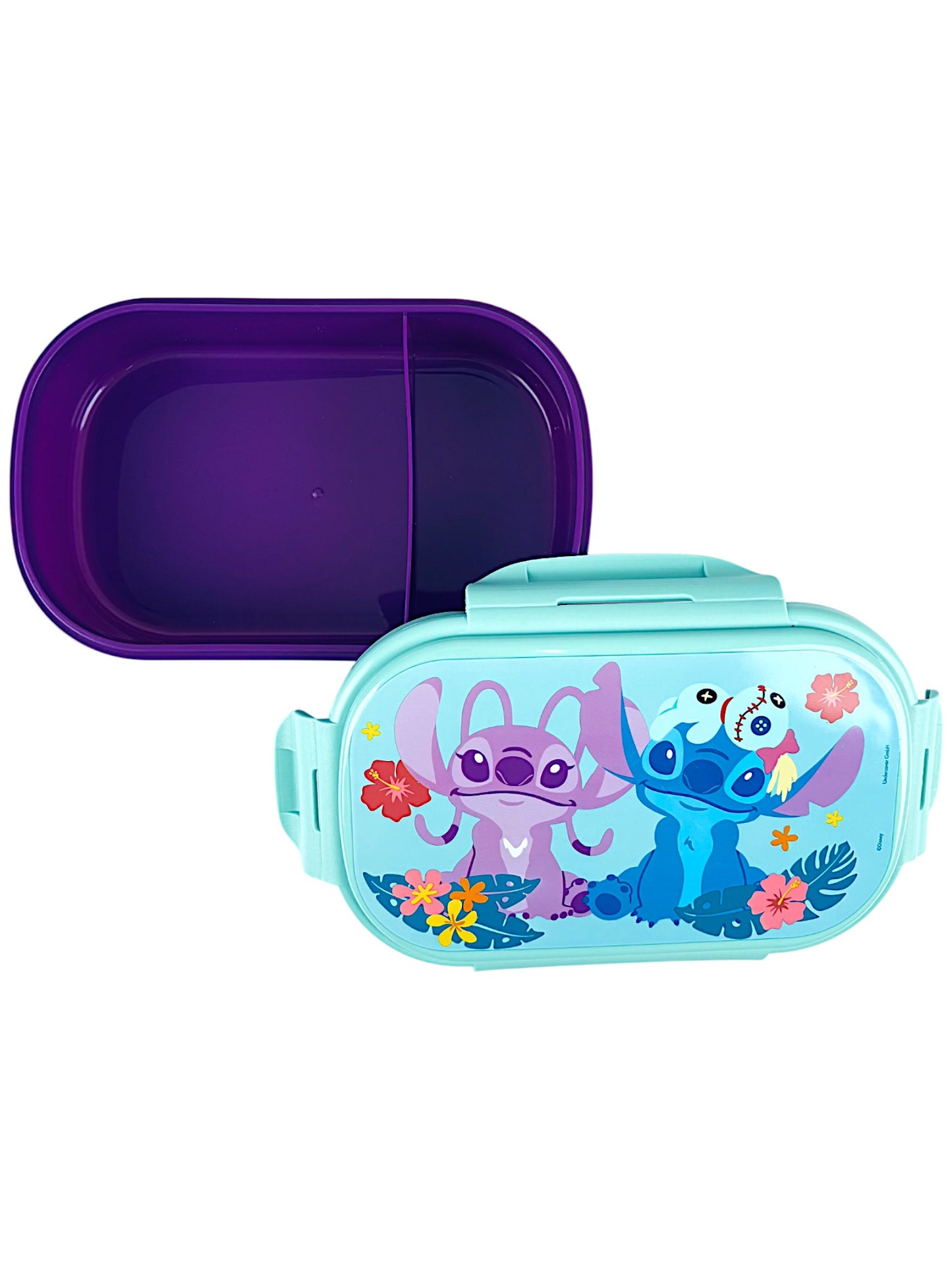 Disney Lilo & Stitch Brotdose mit 2 Fach Unterteilung & Göffel-Messer