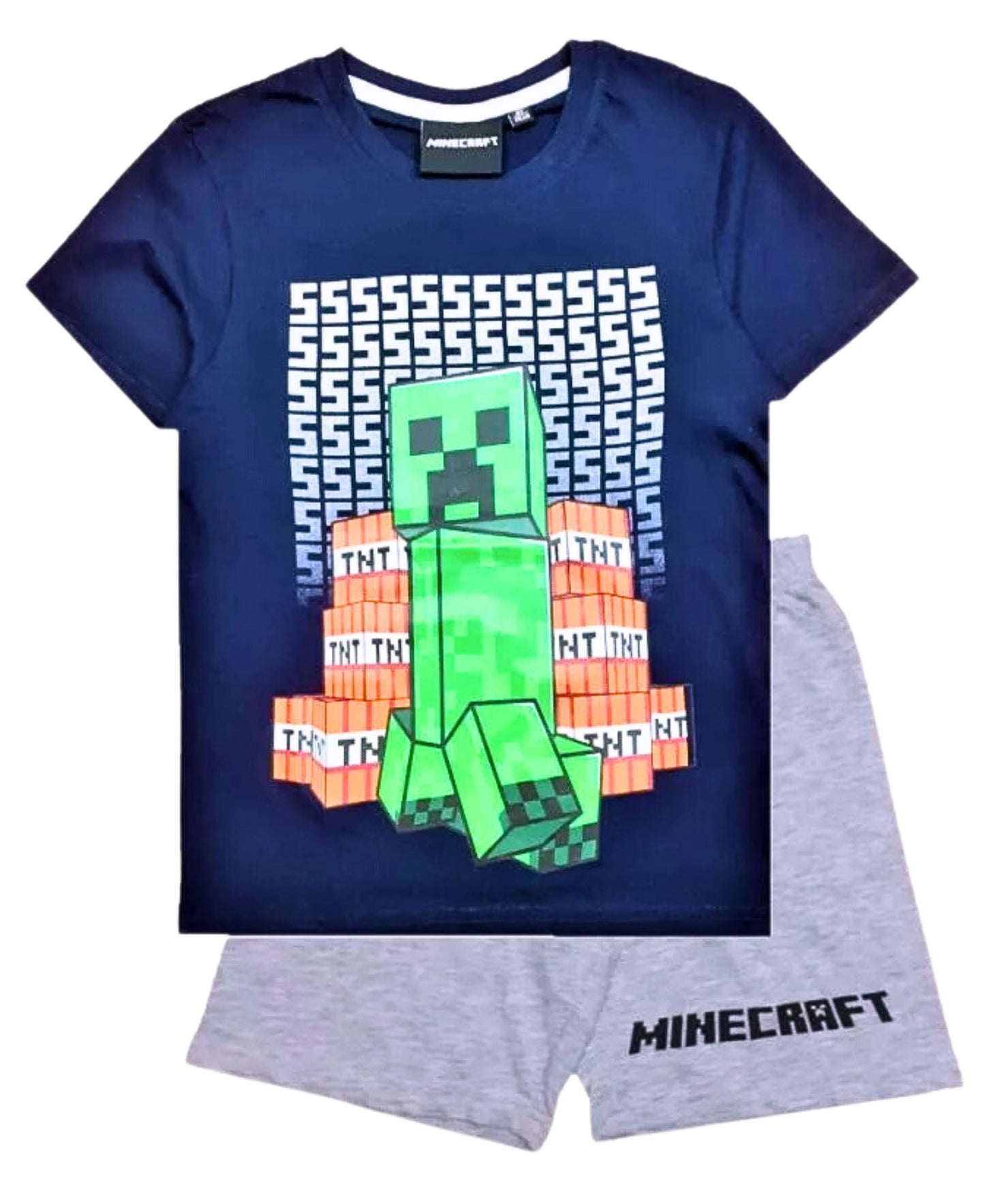 Schlafanzug kurz Minecraft für Jungen