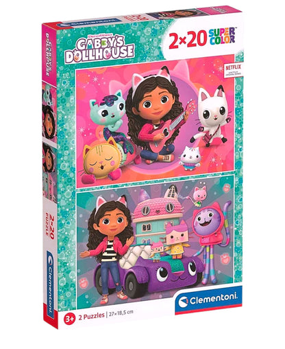 Gabby´s Dollhouse Kinderpuzzle Clementoni 2x20 Puzzleteile