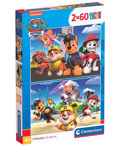 Paw Patrol Kinderpuzzle Clementoni 2x60 Puzzleteile