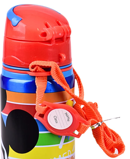 Alu-Trinkflasche Mickey Mouse 600 ml mit Tragegurt