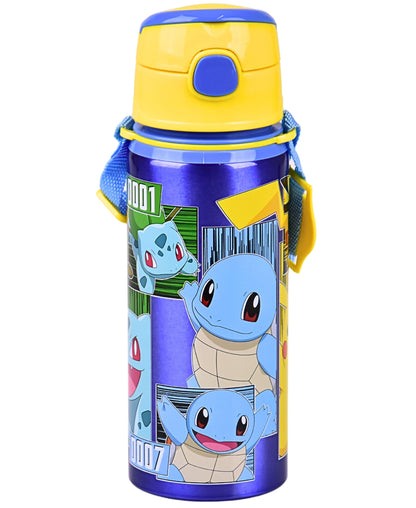 Alu-Trinkflasche Pokémon 600 ml mit Tragegurt