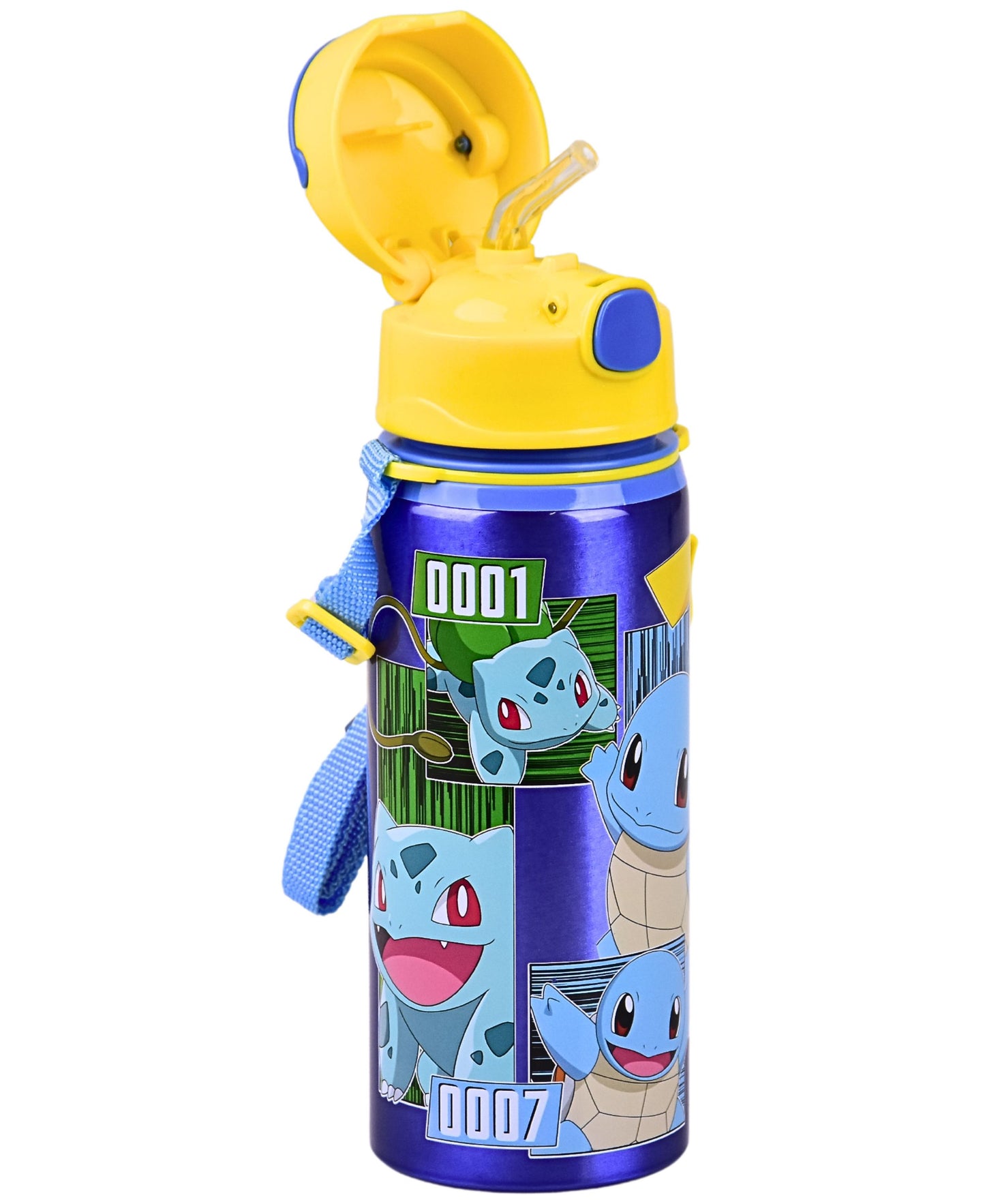 Alu-Trinkflasche Pokémon 600 ml mit Tragegurt