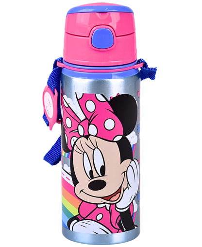 Alu-Trinkflasche Minnie Mouse 600 ml mit Tragegurt