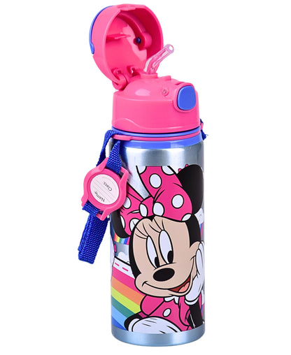 Alu-Trinkflasche Minnie Mouse 600 ml mit Tragegurt