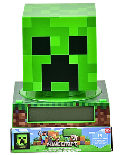 Minecraft Wecker mit 3D Figur & LED Nachtlicht