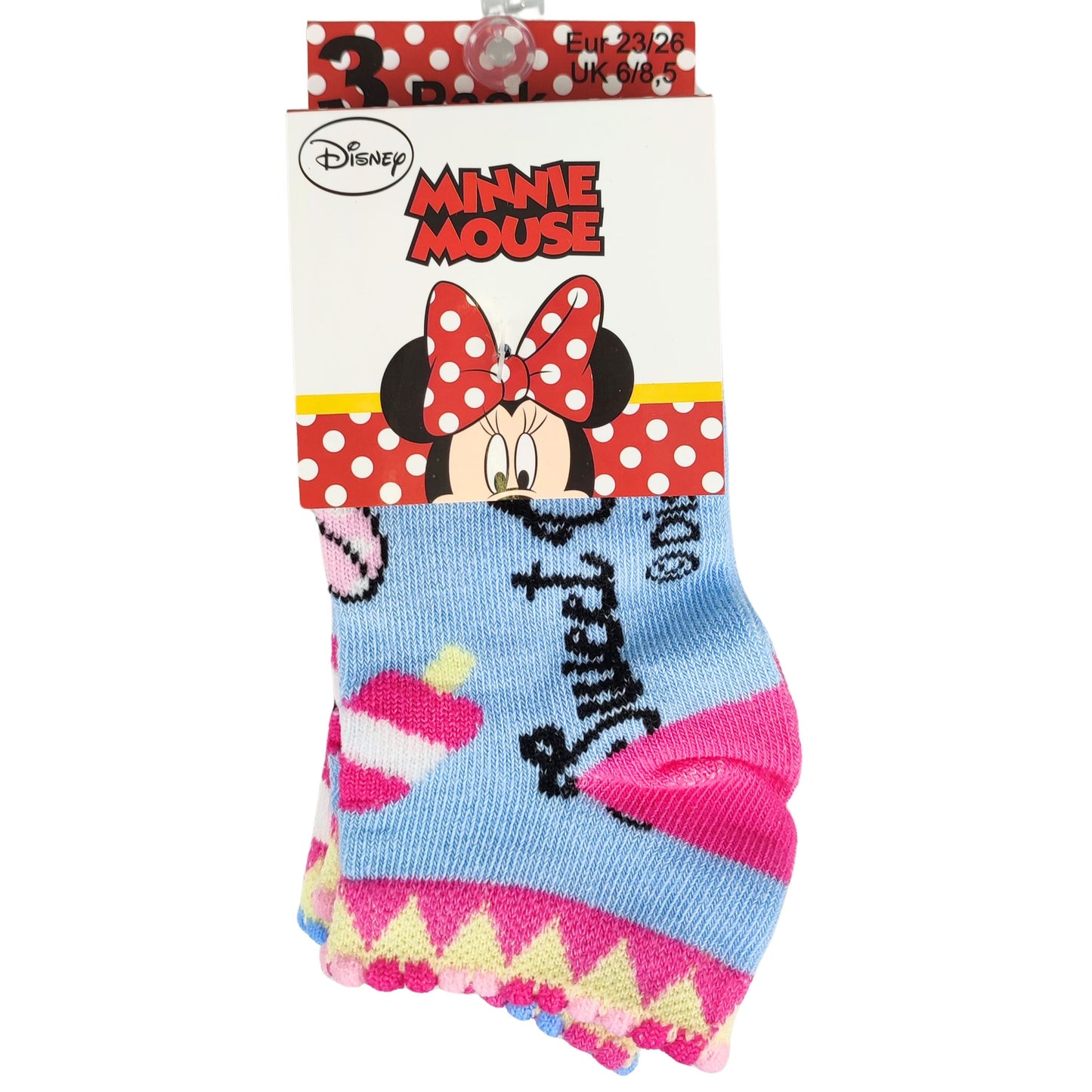 Minnie Mouse Kindersocken 3er - Pack Gr. 23-34
