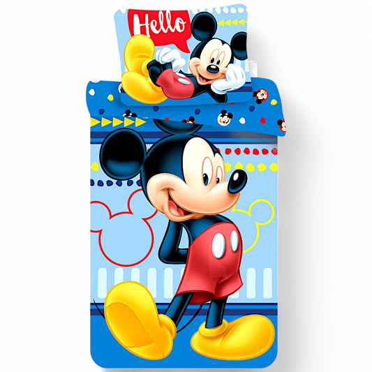 Kinderbettwäsche Disney Mickey Mouse Set 2-tlg. 135-140 x 200 + 50x70 cm