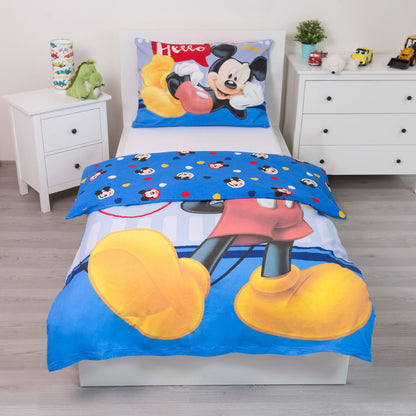 Kinderbettwäsche Disney Mickey Mouse Set 2-tlg. 135-140 x 200 + 50x70 cm