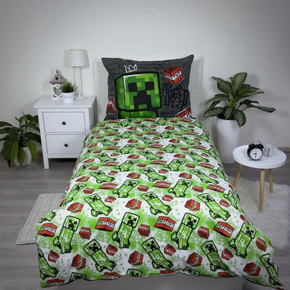 Kinderbettwäsche Minecraft Creeper Set 2-tlg. 135-140 x 200 cm