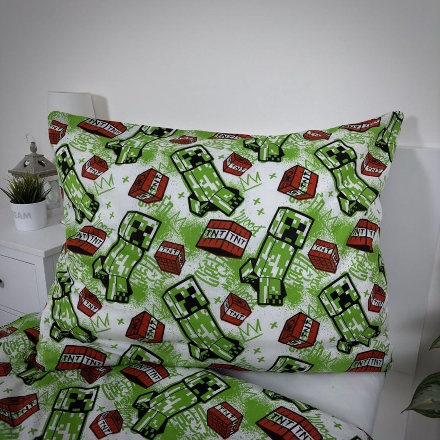 Kinderbettwäsche Minecraft Creeper Set 2-tlg. 135-140 x 200 cm