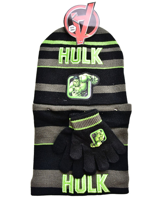 Hulk Marvel Winter Mütze Set 3-teilig