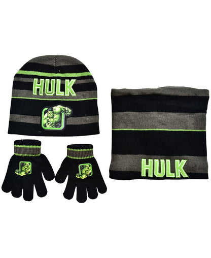 Hulk Marvel Winter Mütze Set 3-teilig