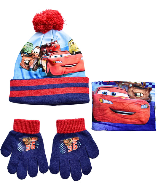 Disney Cars Winter Mütze Set 3-teilig Einheitsgröße